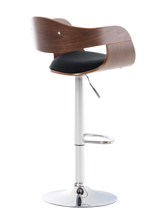 Sæt med 2 barstole Kingston C stof, valnød/sort