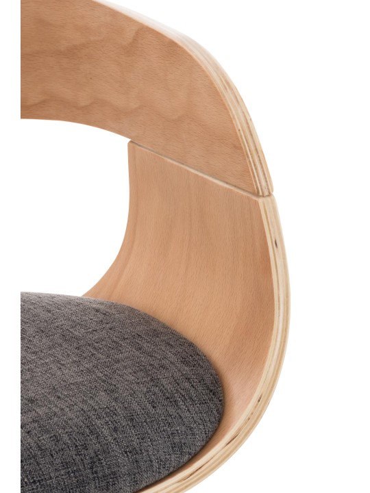 Sæt med 2 barstole Kingston C stof, natur/lysegrå