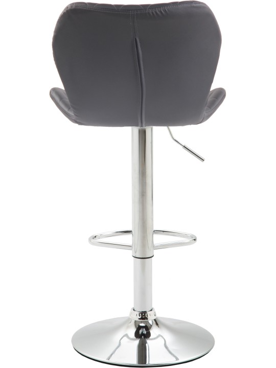 Barstol kork imiteret læder krom, grå