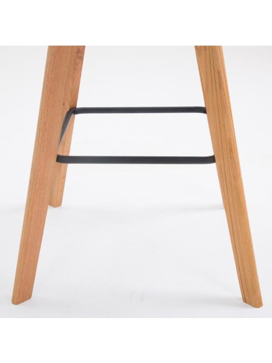 Sæt med 2 barstole Metz imiteret læder natur, hvid