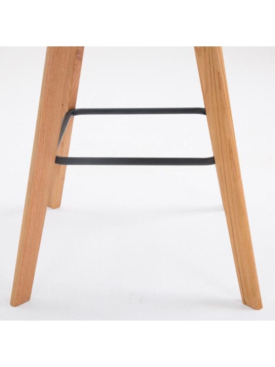 Sæt med 2 barstole Metz imiteret læder natur, creme