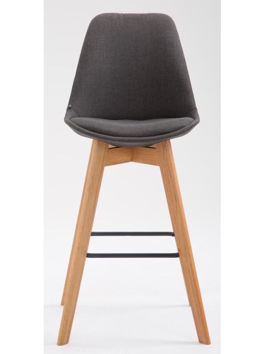 Sæt med 2 barstole Metz stof natur, mørkegrå