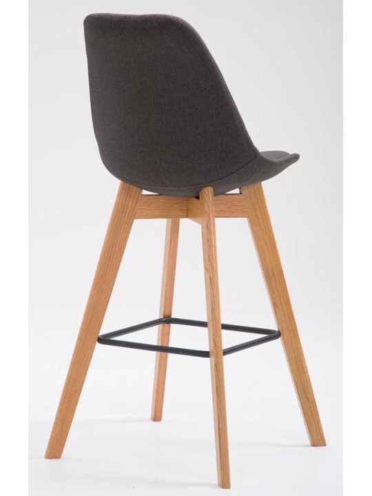 Sæt med 2 barstole Metz stof natur, mørkegrå