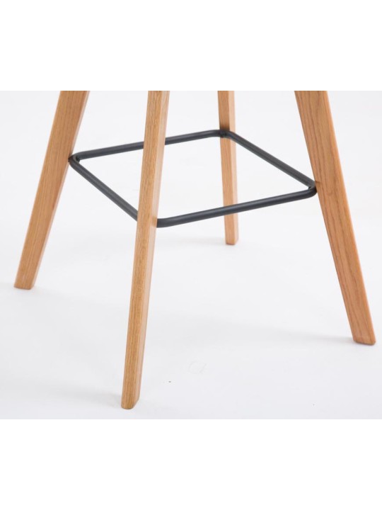 Sæt med 2 barstole Metz stof natur, mørkegrå