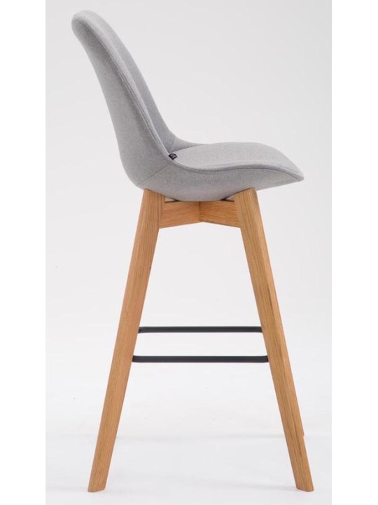 Sæt med 2 barstole Metz stof natur, grå