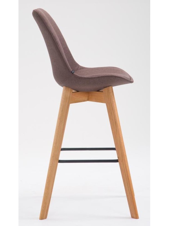 Sæt med 2 barstole Metz stof natur, brun