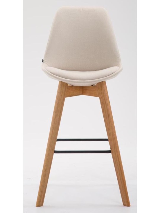 Sæt med 2 barstole Metz stof natur, creme