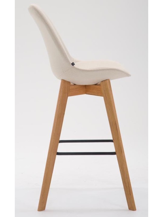 Sæt med 2 barstole Metz stof natur, creme