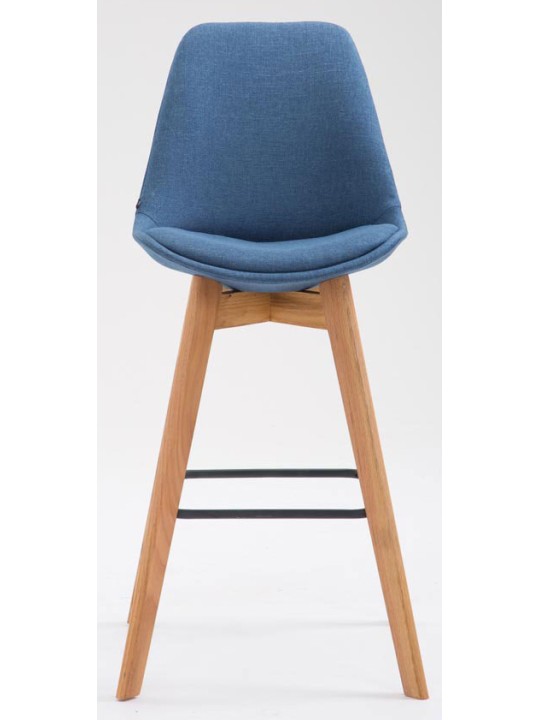 Sæt med 2 barstole Metz stof natur, blå