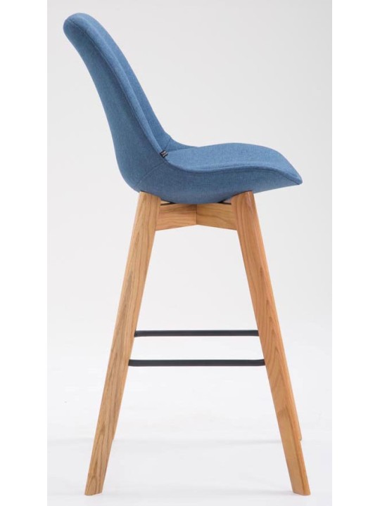 Sæt med 2 barstole Metz stof natur, blå