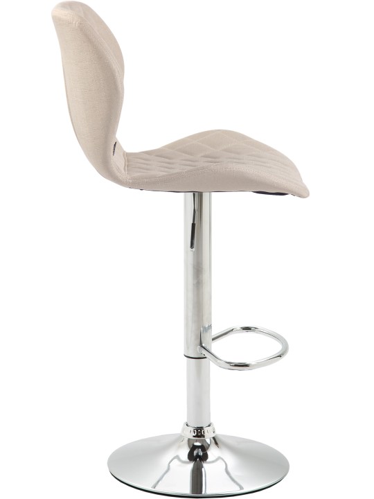 Sæt med 2 barstole Korkstof Krom, creme Sæt med 2 barstole Korkstof Krom, creme