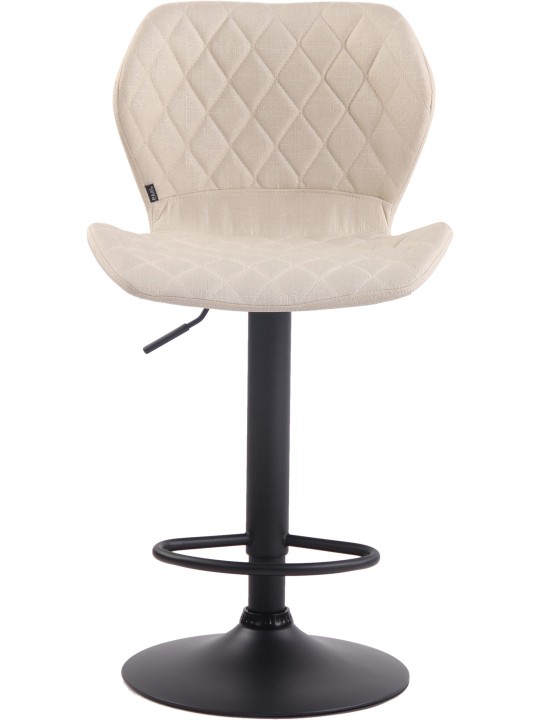 Sæt med 2 barstole korkstof, creme