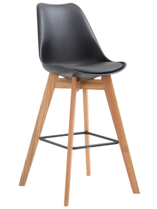 Sæt med 2 barstole Metz plast natur, sort Sæt med 2 barstole Metz plast natur, sort