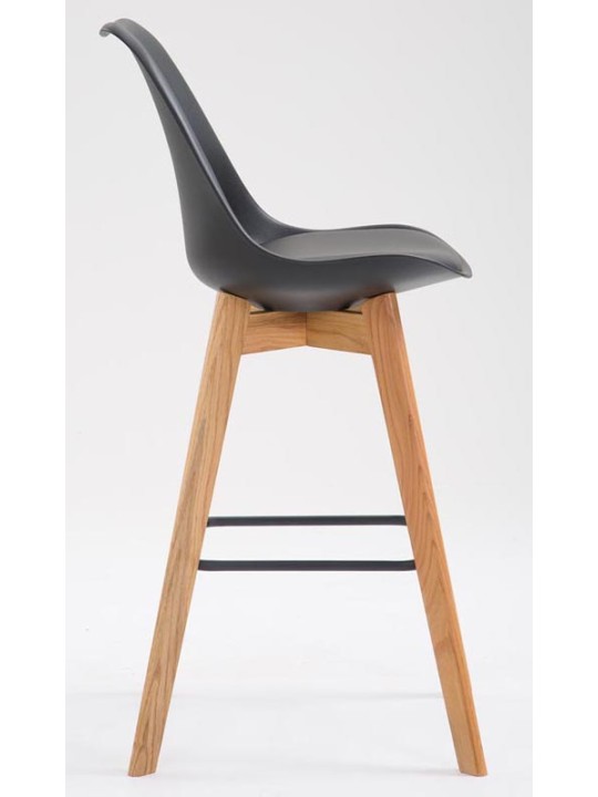 Sæt med 2 barstole Metz plast natur, sort Sæt med 2 barstole Metz plast natur, sort