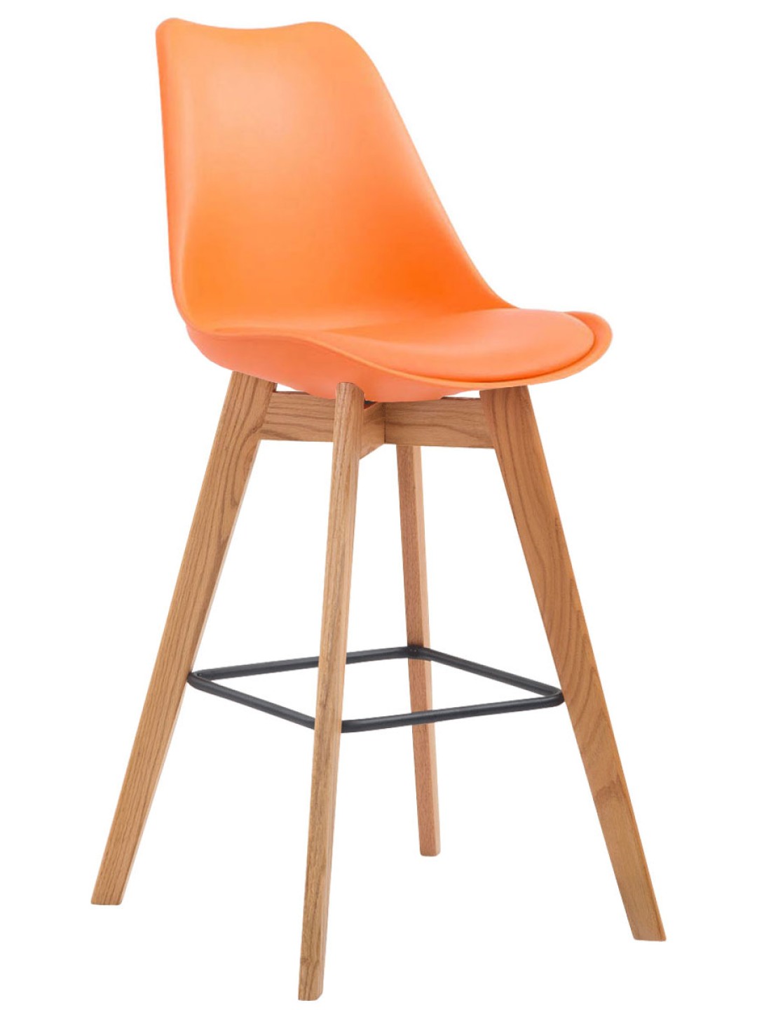 Sæt med 2 barstole Metz plast natur, orange