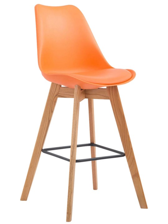 Sæt med 2 barstole Metz plast natur, orange