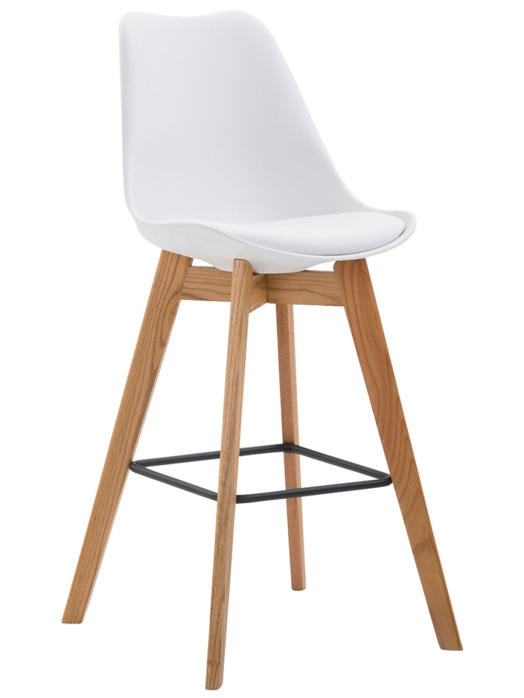 Sæt med 2 barstole Metz plast natur, hvid