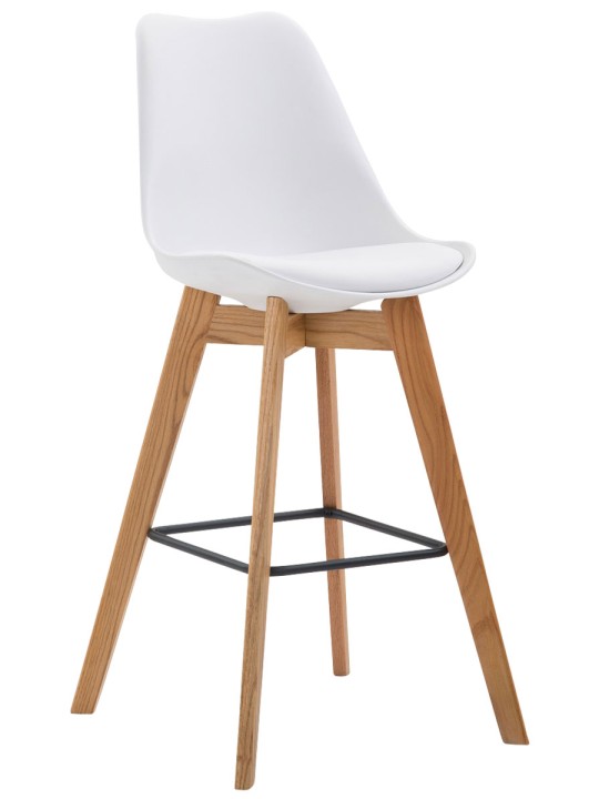 Sæt med 2 barstole Metz plast natur, hvid