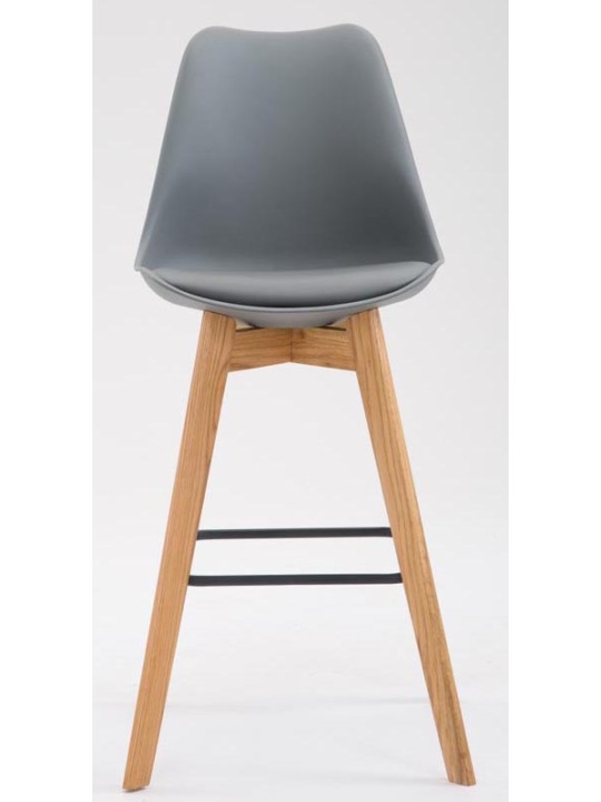 Sæt med 2 barstole Metz plast natur, grå Sæt med 2 barstole Metz plast natur, grå