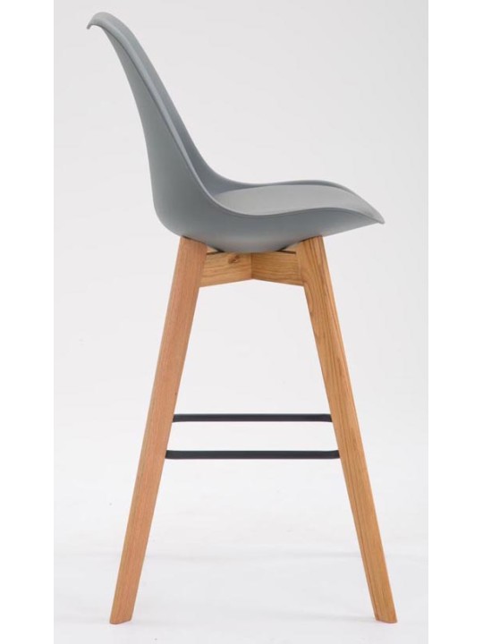 Sæt med 2 barstole Metz plast natur, grå Sæt med 2 barstole Metz plast natur, grå