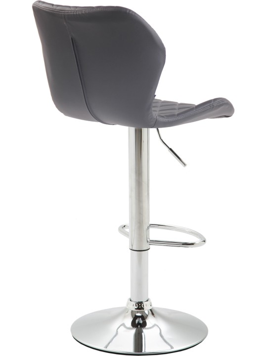 Sæt med 2 barstole kork kunstlæder krom, grå Sæt med 2 barstole kork kunstlæder krom, grå