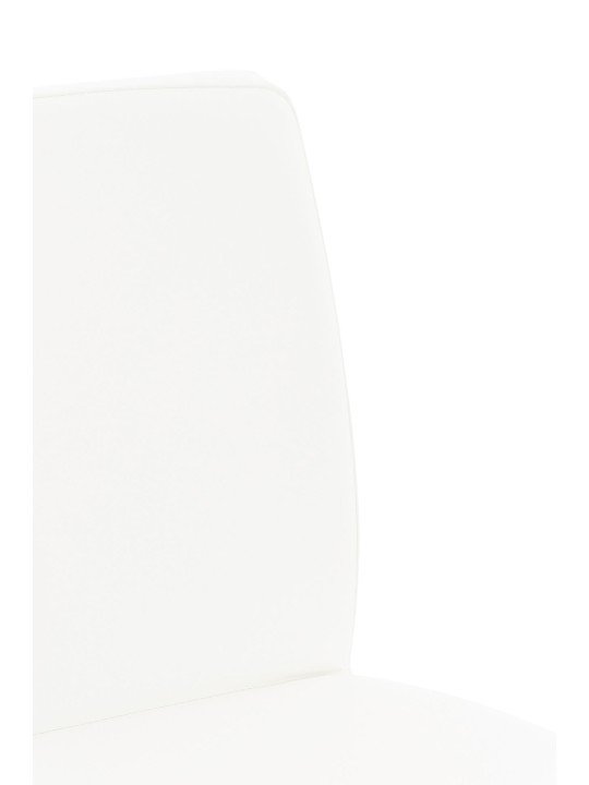 Sæt med 2 barstole Cadiz imiteret læder rustfrit stål, hvid