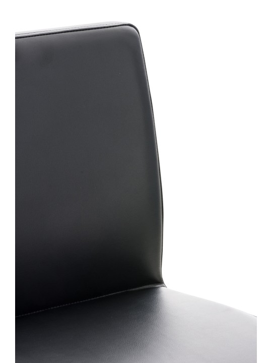 Sæt med 2 barstole Cadiz imiteret læder, sort