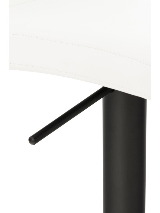 Sæt med 2 barstole Cadiz imiteret læder, hvid