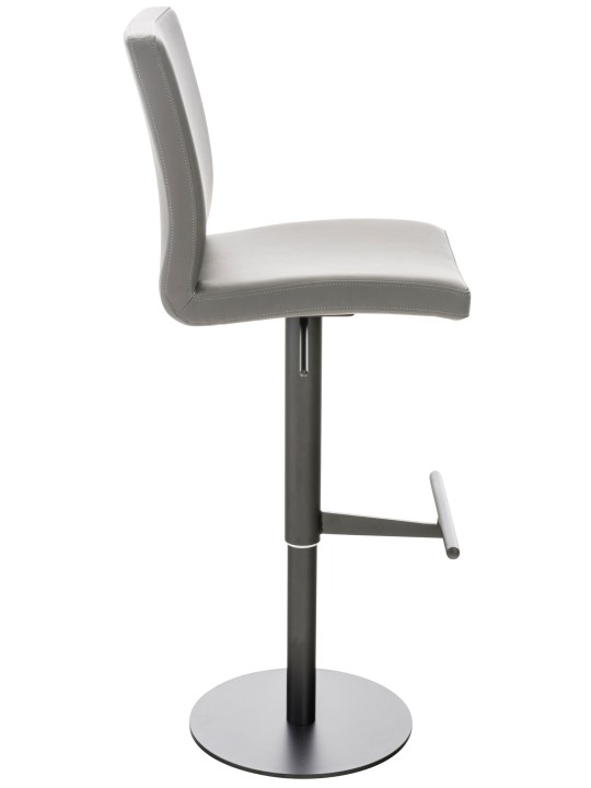 Sæt med 2 barstole Cadiz imiteret læder, grå