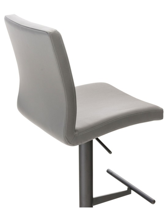 Sæt med 2 barstole Cadiz imiteret læder, grå