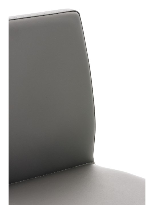 Sæt med 2 barstole Cadiz imiteret læder, grå