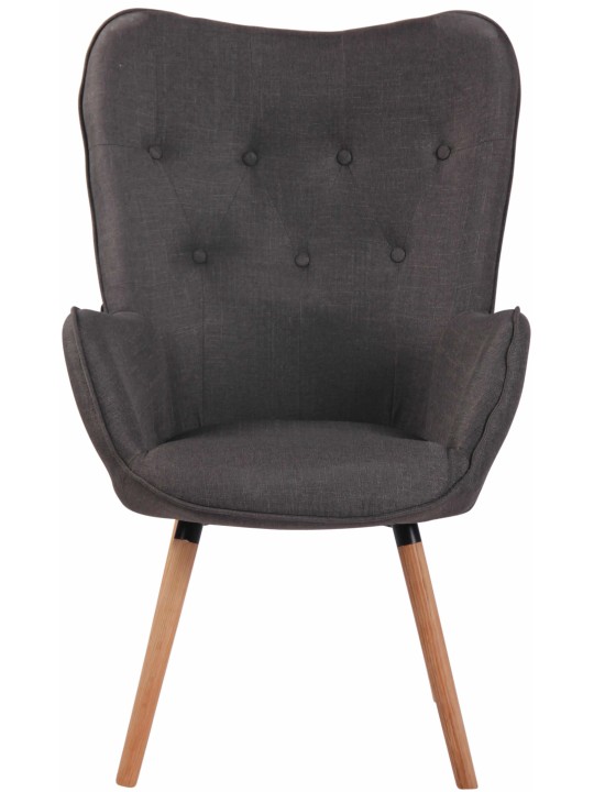 Liggestol Ashford stof naturligt, mørkegrå