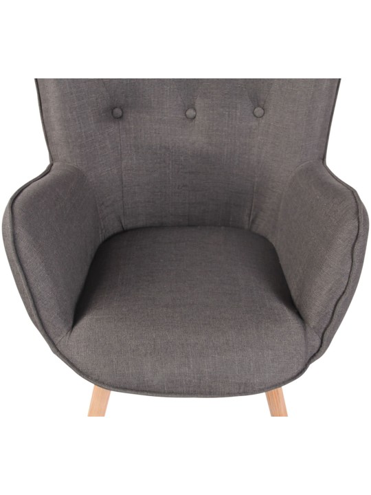 Liggestol Ashford stof naturligt, mørkegrå