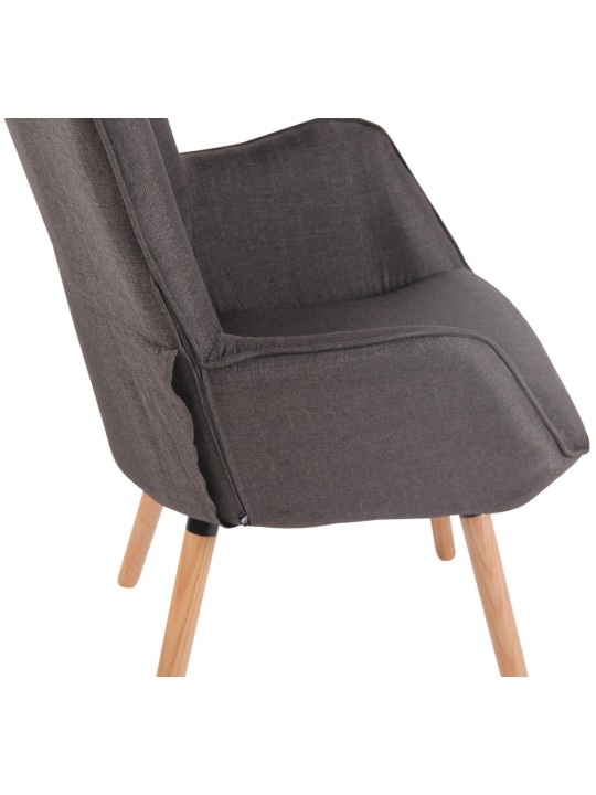 Liggestol Ashford stof naturligt, mørkegrå