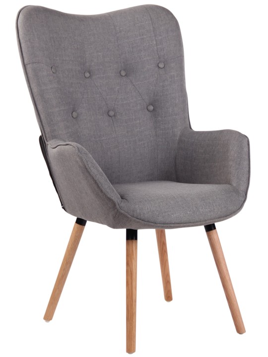 Liggestol Ashford stof naturligt, grå