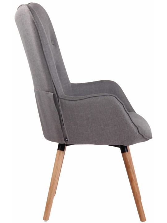 Liggestol Ashford stof naturligt, grå