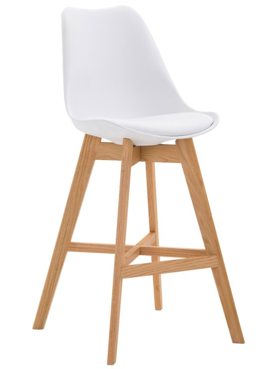 Sæt med 2 barstole Cannes plast natur, hvid