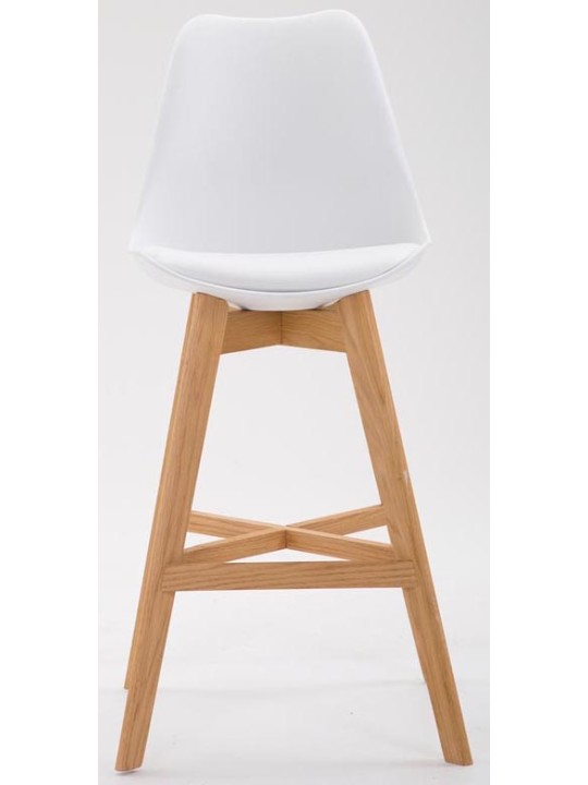 Sæt med 2 barstole Cannes plast natur, hvid