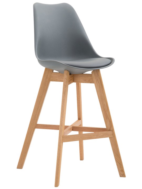 Sæt med 2 barstole Cannes plast natur, grå