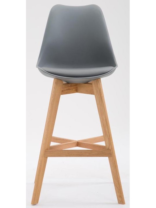 Sæt med 2 barstole Cannes plast natur, grå