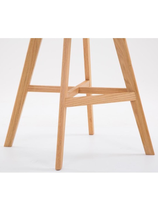 Sæt med 2 barstole Cannes imiteret læder natur, grå