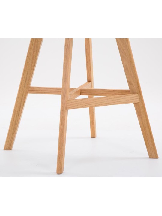 Sæt med 2 barstole Cannes imiteret læder natur, brun