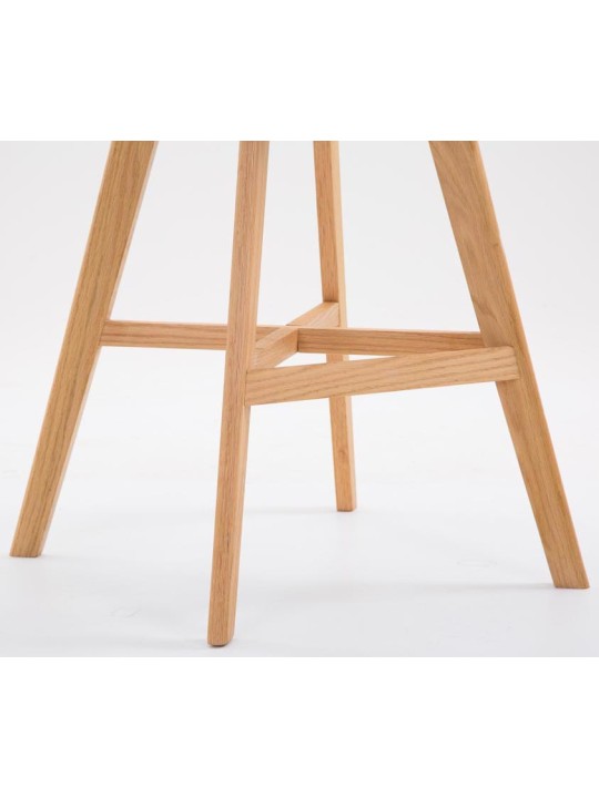 Sæt med 2 barstole Cannes imiteret læder natur, creme