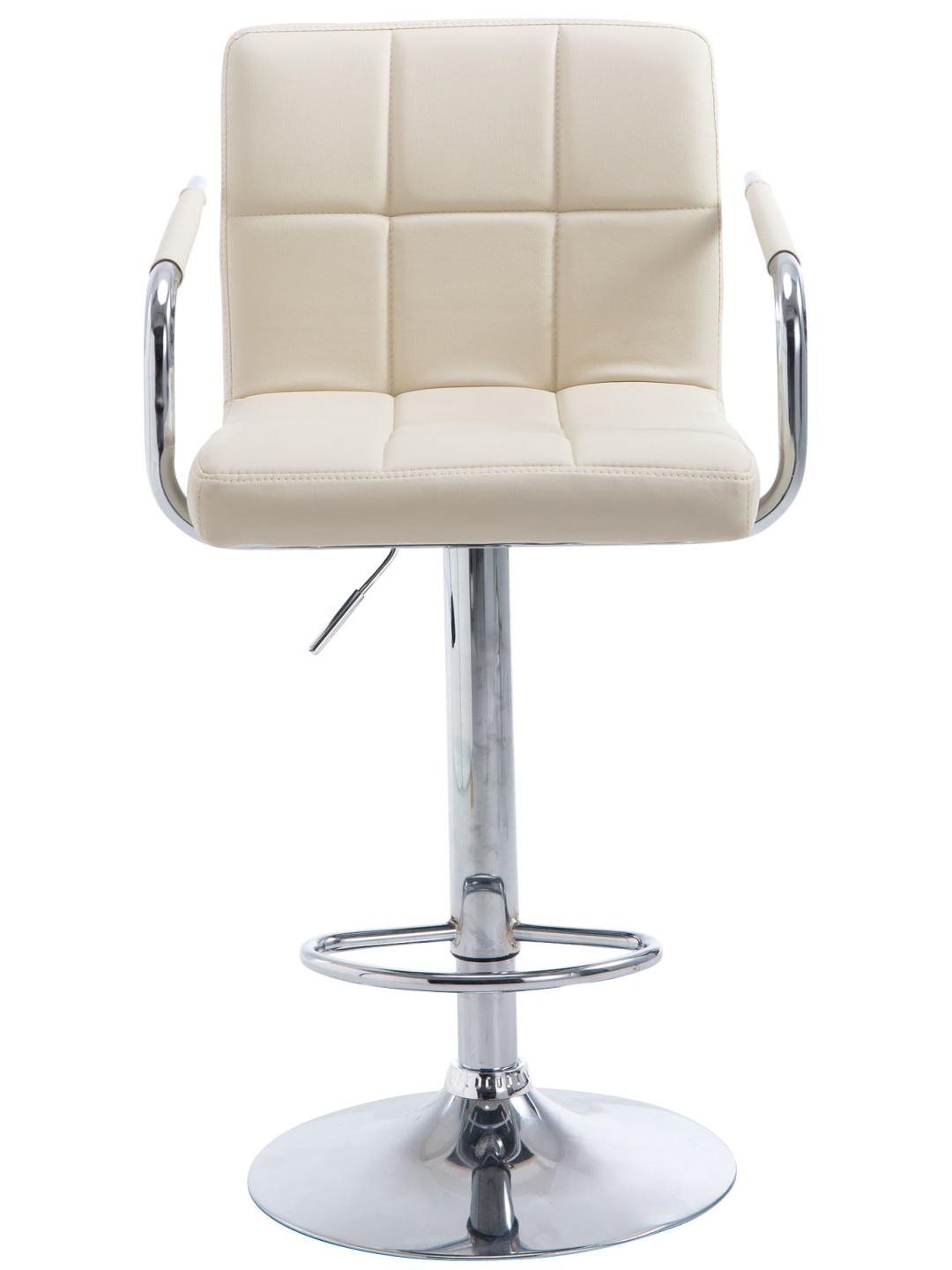 Sæt med 2 barstole Lucy V2 krom, creme