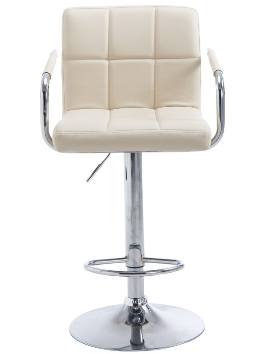Sæt med 2 barstole Lucy V2 krom, creme