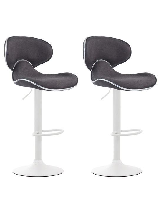 Sæt med 2 barstole Las Vegas V2 stof, mørkegrå Sæt med 2 barstole Las Vegas V2 stof, mørkegrå