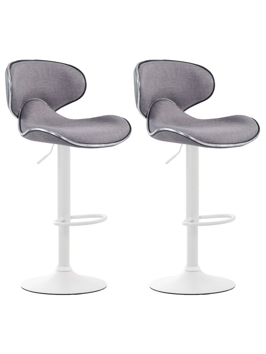 Sæt med 2 barstole Las Vegas V2 stof, lysegrå Sæt med 2 barstole Las Vegas V2 stof, lysegrå