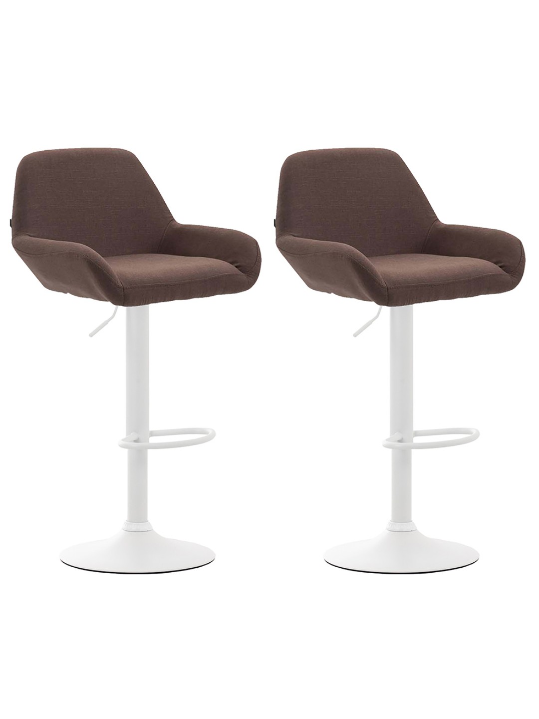 Sæt med 2 barstole Braga stof, brun