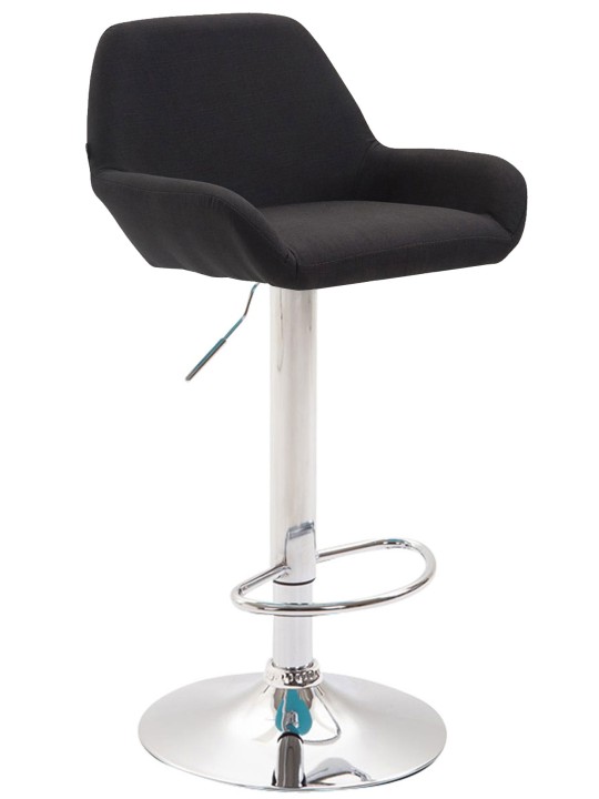 Sæt med 2 barstole Braga stof krom, sort