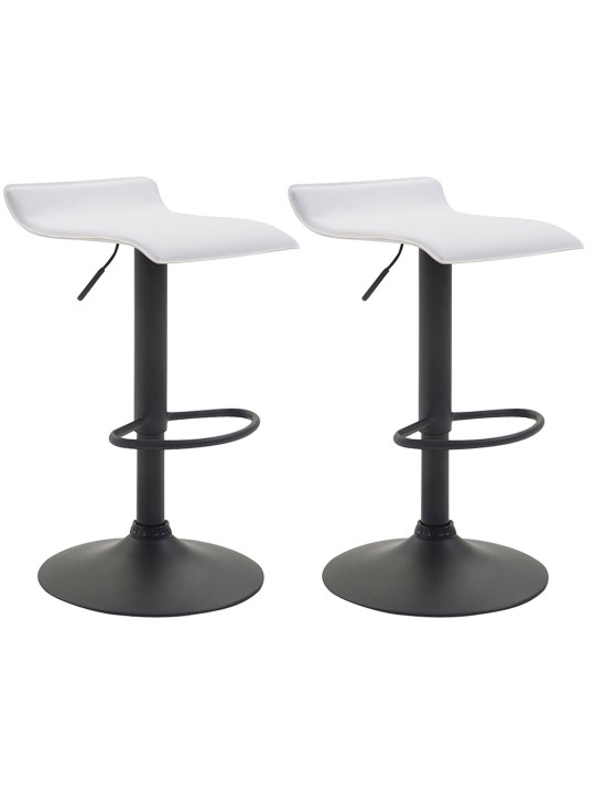 Sæt med 2 barstole Dyn V2 kunstlæder, hvid
